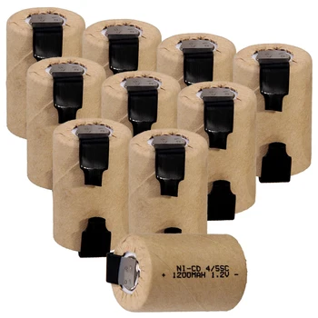 

Real capacity 10 pcs 4/5 SC battery 1200mah 1.2V NICD 4/5 SUBC batteries for power tools for BOSCH for DEWALT for CASALS