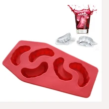 1 шт. Зубы вампира силиконовые решетки льда Форма для льда, Лед Крем производитель кубиков для кухни Бар инструменты Хэллоуин товары для праздника DA