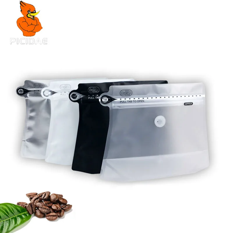 

2019 new coffee Transparent bag underwear food nut 250g Scarf Storage package Snack cheese ziplock valve zipper diamond Shaped