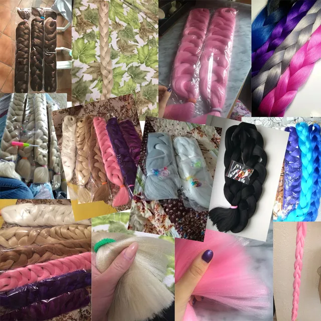 VERVES Braiding Hair one piece 82 inch Synthetic Kanekalon Fiber braid 165g/piece pure color crochet Jumbo Braid Hair Extensions -