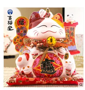 

large electric hand cat Japan Ceramic genuine manpower hammer ceramic ornaments crafts Gift box packaging Money double paymen