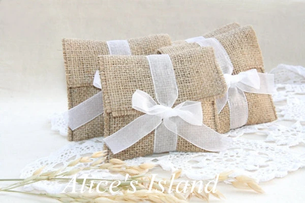 12pcs lot rustic favor bags country wedding favors burlap wedding