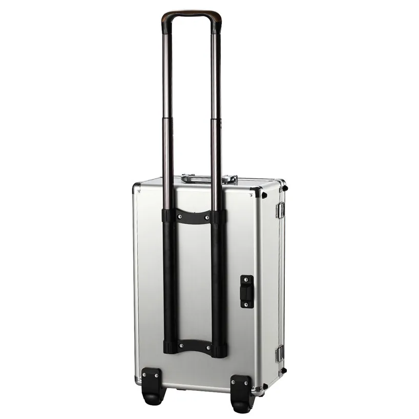 Luxury Aluminum Magnesium Alloy Trolley Luggage Business Full Metal Suitcase Bag Box Wheels Travel Case Drone Dedicated Toolbox