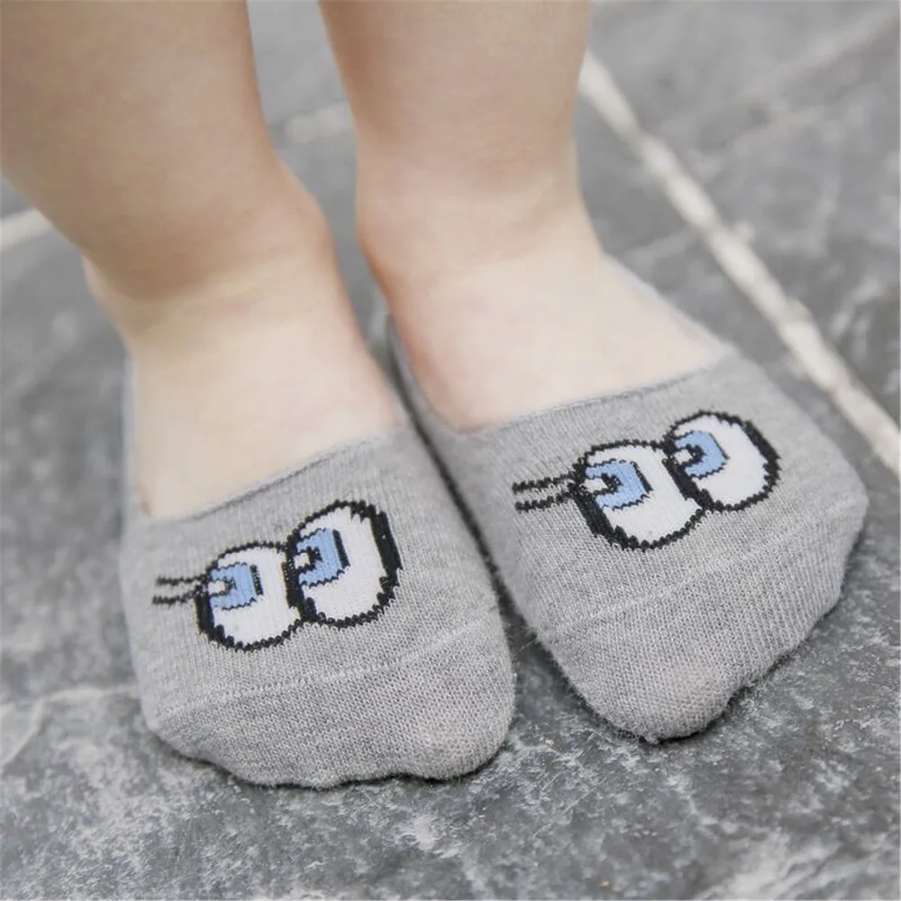 Chaussettes en coton pour bébé, 3 paires/lot, pour fille et garçon, dessin animé, yeux mignons, chaussettes pour enfants, cheville, Style été SK150