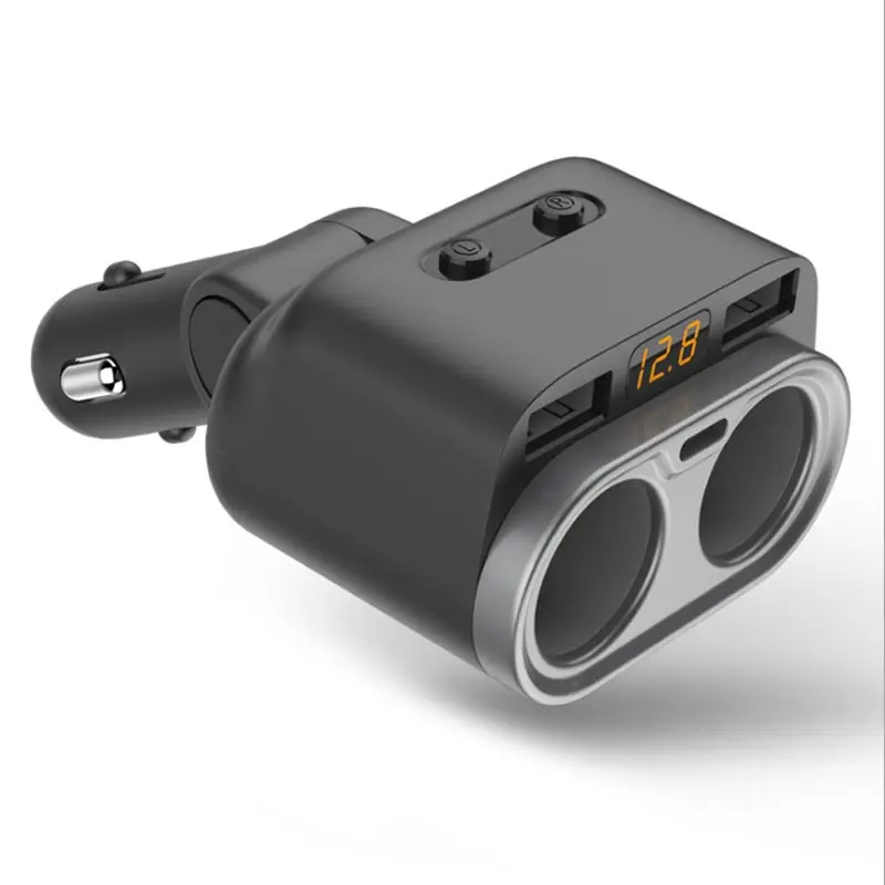 

For Samsung Galaxy S9 S9 plus Car cigarette lighter 80W with switching voltage display Original Fast Car Charger type-c