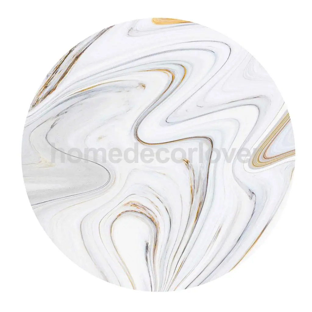 60cm Round 3D Desktop Table Top Countertop Furniture Protection Film Table Sticker PVC Film Decal Murals Cover Film	