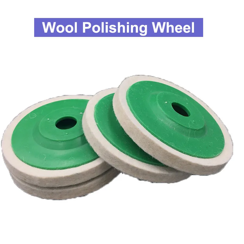 Buy 2pcs 4'' 100mm Wool Polishing Wheel Specially made