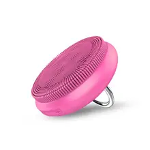 Электрическая щетка для лица Водонепроницаемая USB ультразвуковая вибрационная силиконовая очиститель для лица щетка с кольцом для пальцев