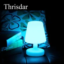Thrisdar 16 Цвет RGB LED тумбочка свет USB Перезаряжаемые светодиодной подсветкой КТВ отель restuarant бар настольная лампа