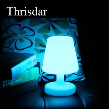 

Thrisdar 16 Color RGB LED Bedside Table Light USB Rechargeable LED Illuminated KTV Hotel Restuarant Bar Table Lamp