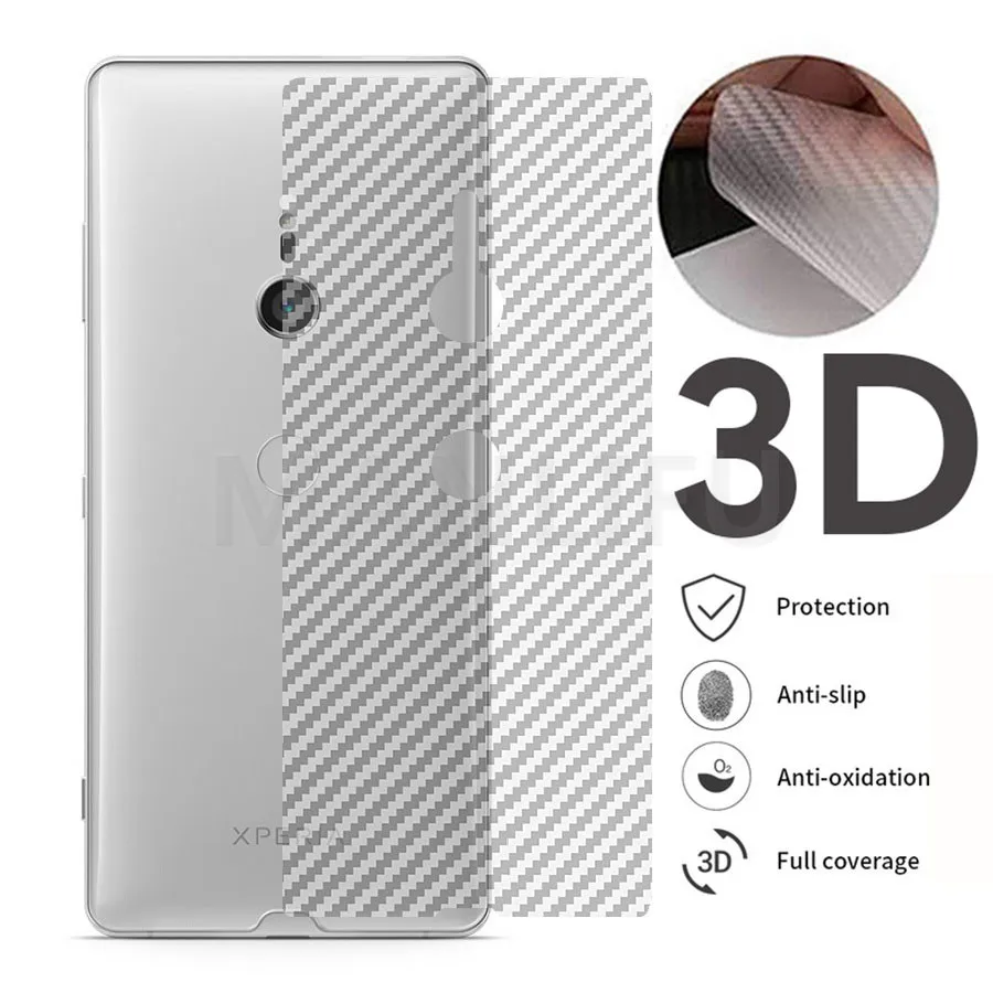 

5Pcs 3D Carbon Fiber Protective Guard Film For Sony Xperia XA XA1 XA2 Plus Ultra Back Screen Protector For Sony XZ3 XZ2 Premium