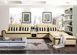 Современный стиль гостиной диван из натуральной кожи a1318