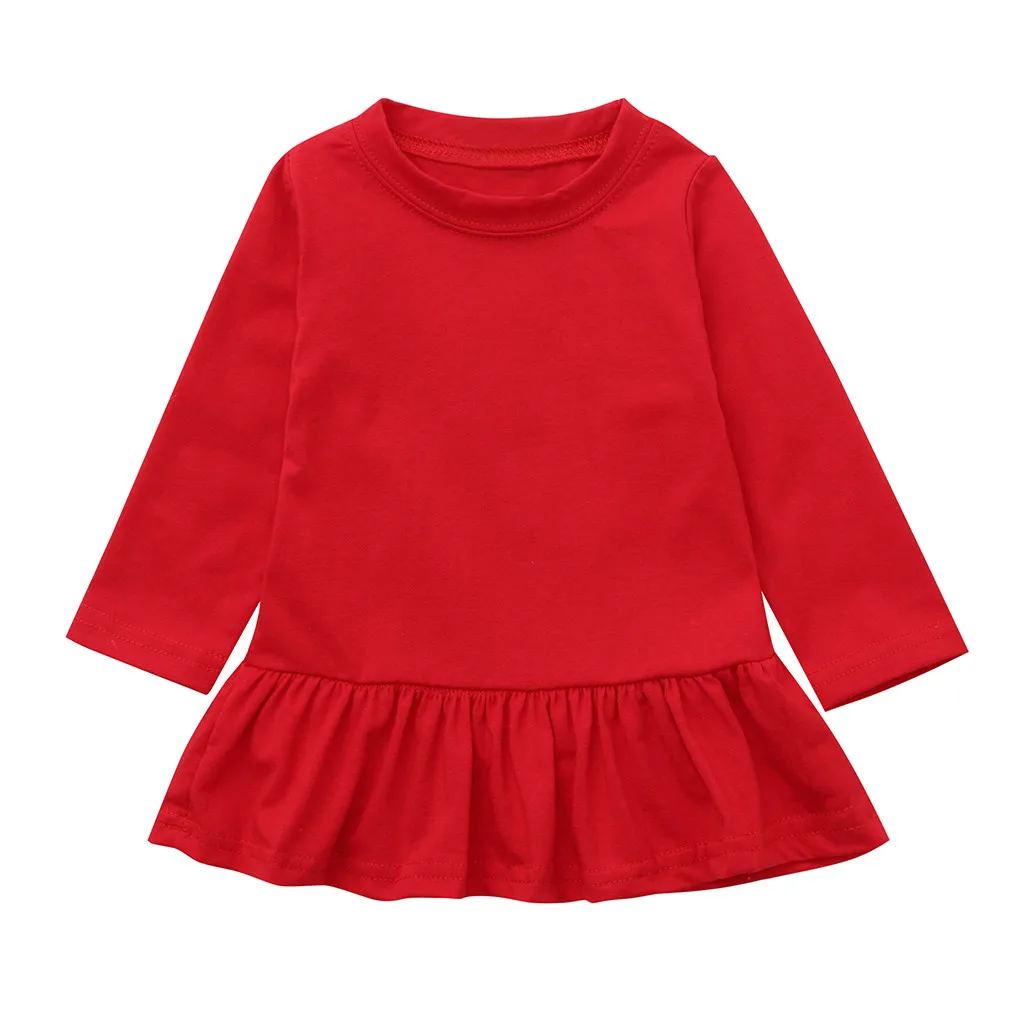 

ARLONEET Girls Dress Solid Color Princess Dress Brand Girls Clothes Children Clothing Fashion Casual Style Dress Girl Party
