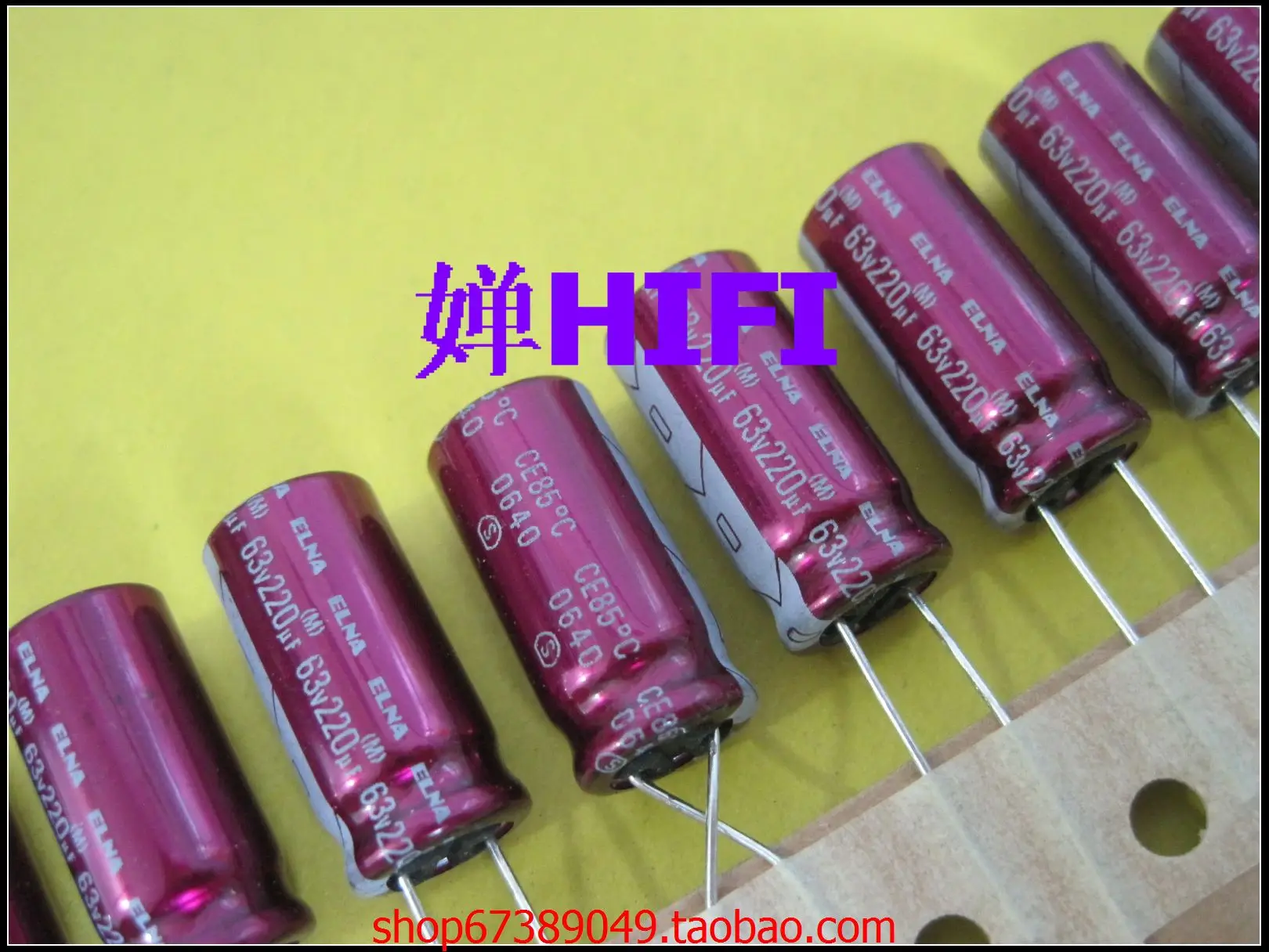 

2019 hot sale 20PCS/50PCS Imported ELNA original purple purple robe audio electrolytic capacitor 63v220uf 10x20mm free shipping