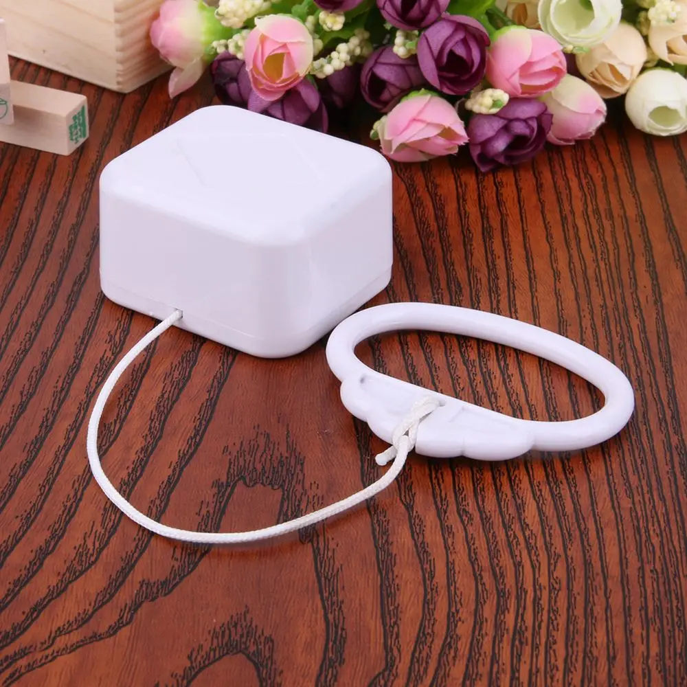 

2019 New Pull Ring Music Box White ABS Plastic Pull String Clockwork Cord Music Box Baby Infant Kids Bed Bell Rattle Toy Gif