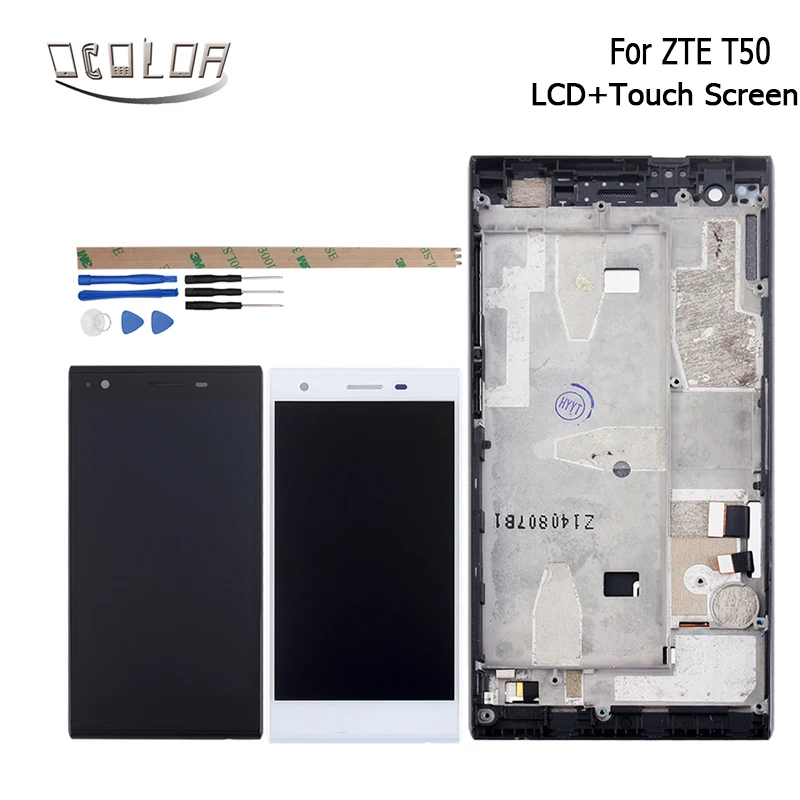 Ocolor для zte T50 Blade VEC 4G ЖК дисплей Дисплей и Сенсорный экран с рамкой 5 дюймов в сборе