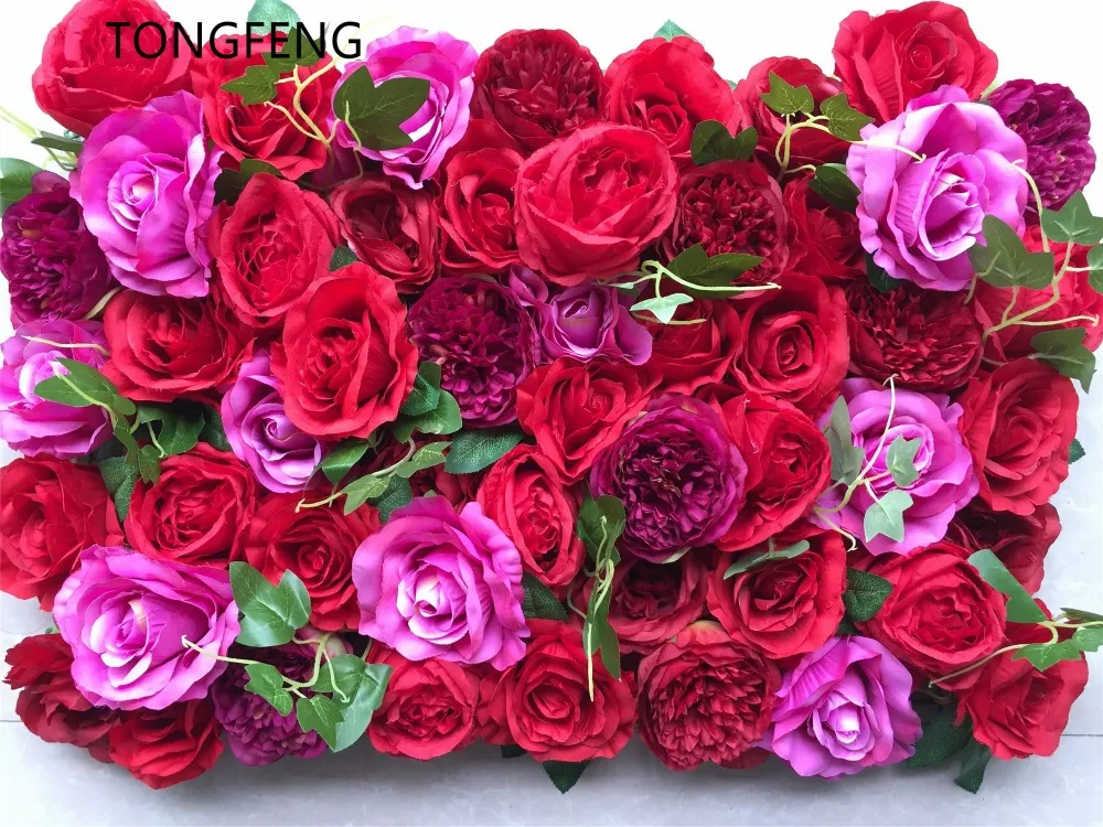 

10pcs/lot Artificial silk rose peony 3D flower wall wedding backdrop decoration flower runner wedding stage decoration TONGFENG