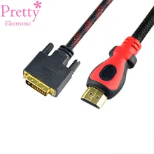 High speed HDMI to DVI 24 + 1 pin Gold plated Male to male Adapter Converter hdmi 1080P HD 3D for Monitor HDTV Projector PC