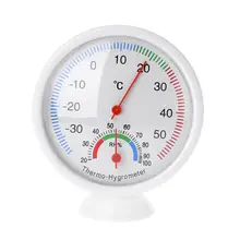 Крытый наружный термометр измеритель влажности в форме часов температурный гигрометр