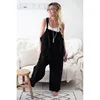 Loose Ladies Bib Pant Suspender Trouser Linen Female Women One-Piece Wide Leg Romper Overalls Jumpsuit Streetwear Plus Size 2