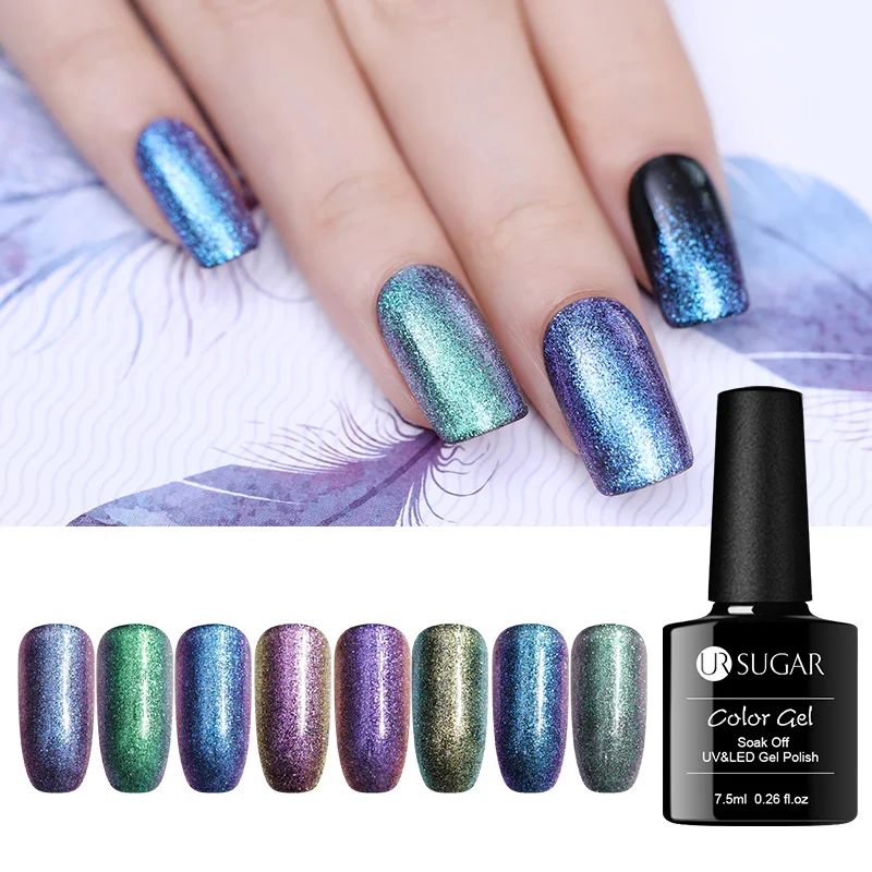 UR SUGAR 7.5ml Pearl Mermaid Glitter Gel Nail Polish Soak ...