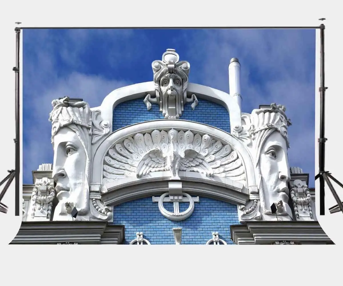 

7x5ft Photography Background Republic of Latvia Architecture Photography Backdrops Photo Props Studio Background