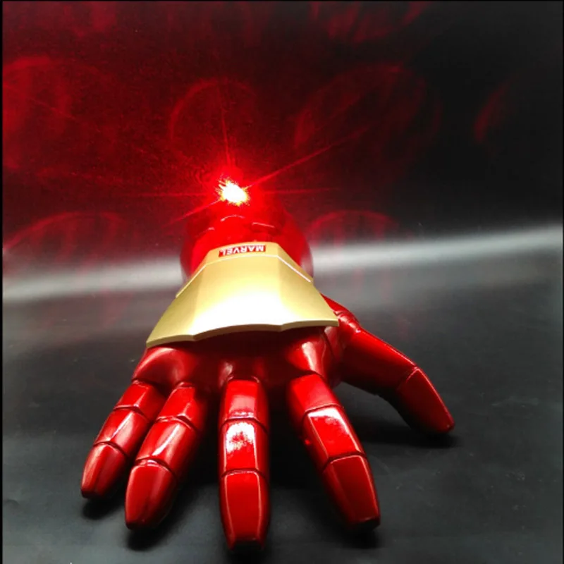 

Marvel Avengers 4 Endgame iron man Illuminate LED gloves Imited edition Superhero Weapon Cosplay Aaction figures toys