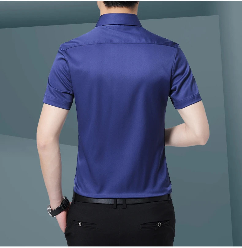 Новое поступление Летний стиль мужчины бутик мужской футболки с коротким рукавом высокого качества тонкий твердый рубашка с короткими