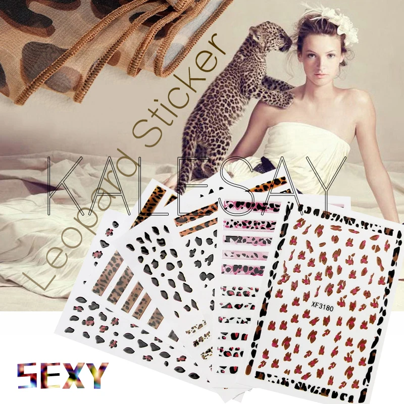 

Leopard Nail Art Stickers Self Adhesive Decoration Decals Manicure Design Sexy Tiger Skin Nail Art Decals Leopard Print Sticker