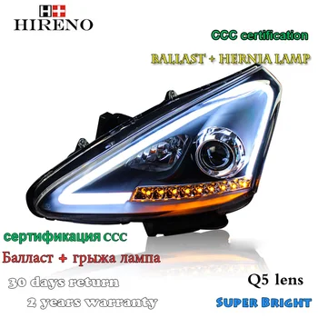 

Hireno Headlamp for 2011-2015 Nissan Tiida Headlight Assembly LED DRL Angel Lens Double Beam HID Xenon 2pcs