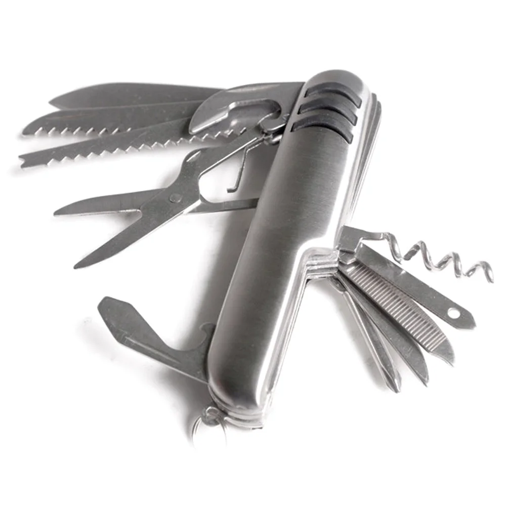 

Stainless Steel Folding Knife Pocket Knife Scissors/Screwdriver/Bottle Opener/Saw EDC Multi-function tool