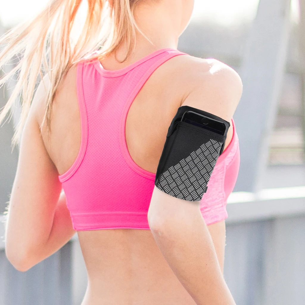 Running Sports Armband ,Comfort Phone Armband Sleeve Reflective Strap Holder Pouch Case for Exercise Workout Fits iPhone X876Plus,Samsung Galaxy S9S8S7 (6)