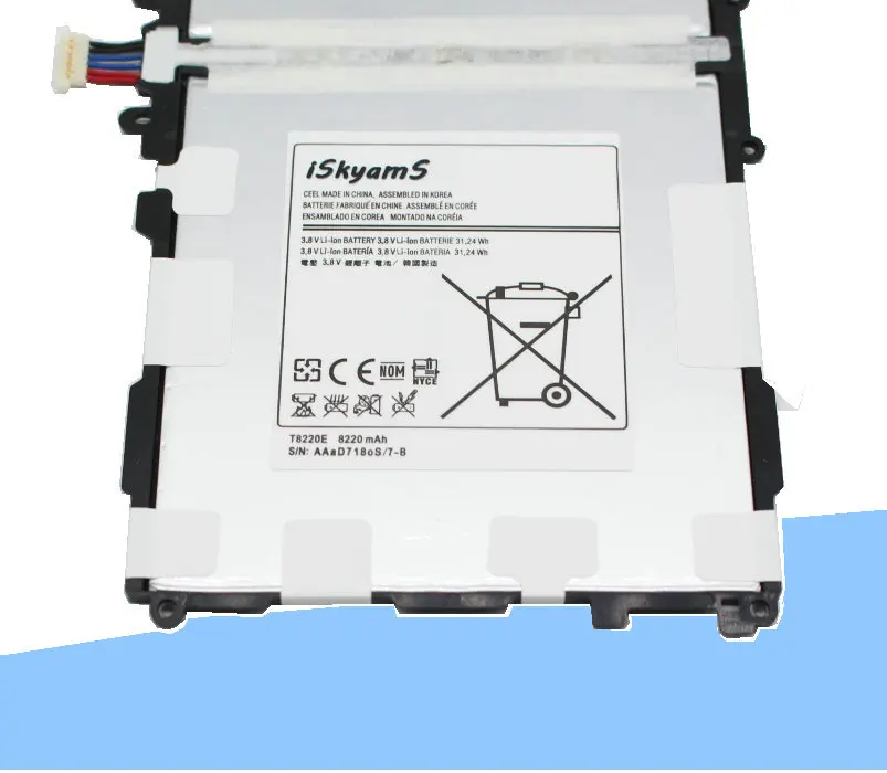 Сменный аккумулятор iSkyamS T8220E T8220C 1 шт. 8220 мАч для Samsung Galaxy Note 10 P600 T520 P601 P605