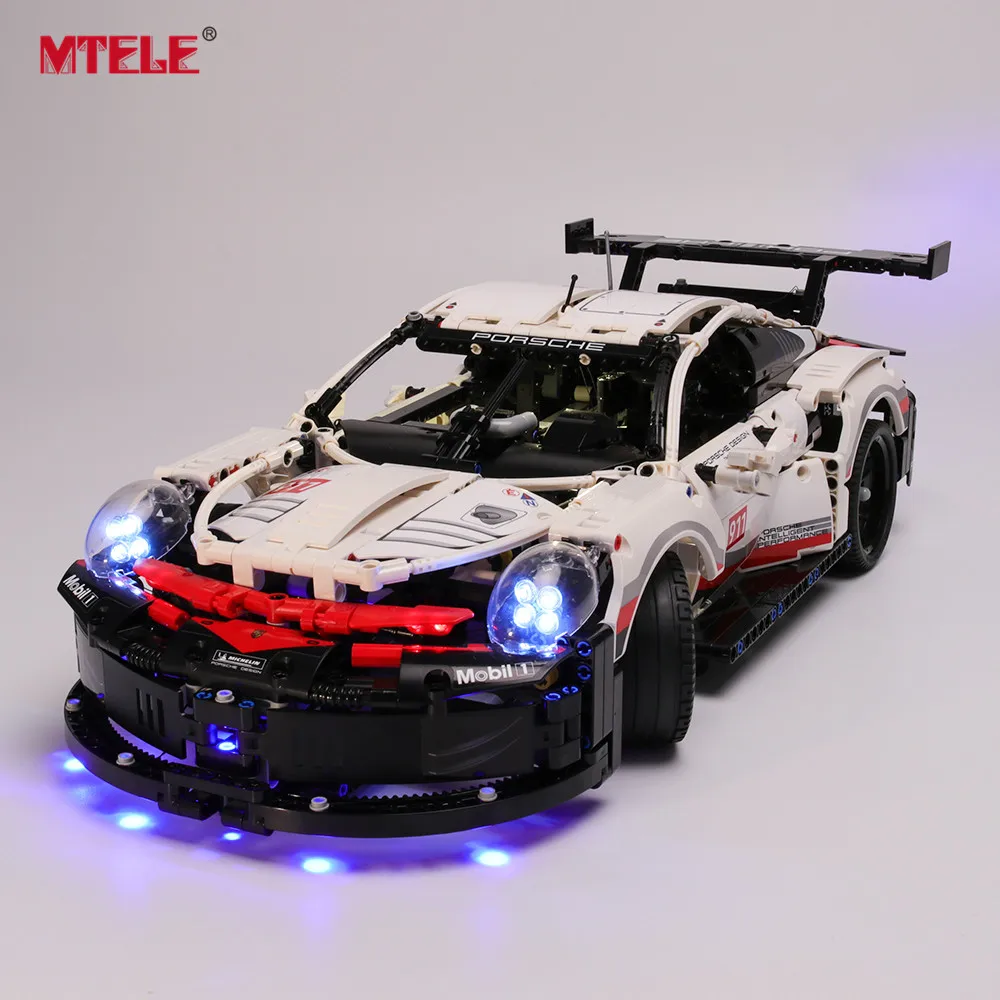 

MTELE Brand LED Light Up Kit For Technic Series Porsche 911 RSR Lighting Set Compatile With 42096 (Model NOT Included)