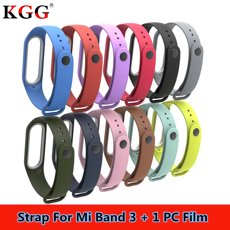 Браслет для xiaomi mi 3 Band спортивный ремешок часы силиконовый band аксессуары браслет