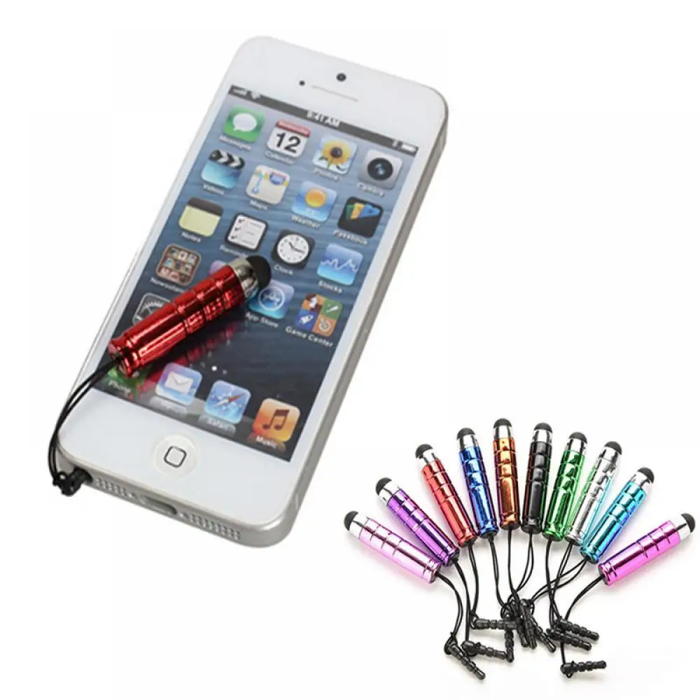 5 шт. стилус с сенсорным экраном+ Пылезащитная вилка для iPhone IPad Tablet Samsung случайный цвет сенсорная ручка Аксессуары для мобильных телефонов