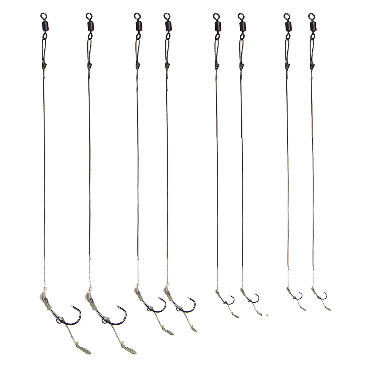 

2Pcs Size 2 4 6 8 High Carbon Steel Carp Fishing Hooks Terminal Tackle Carp Hair Rigs Fishing Hook Lead PE Wire