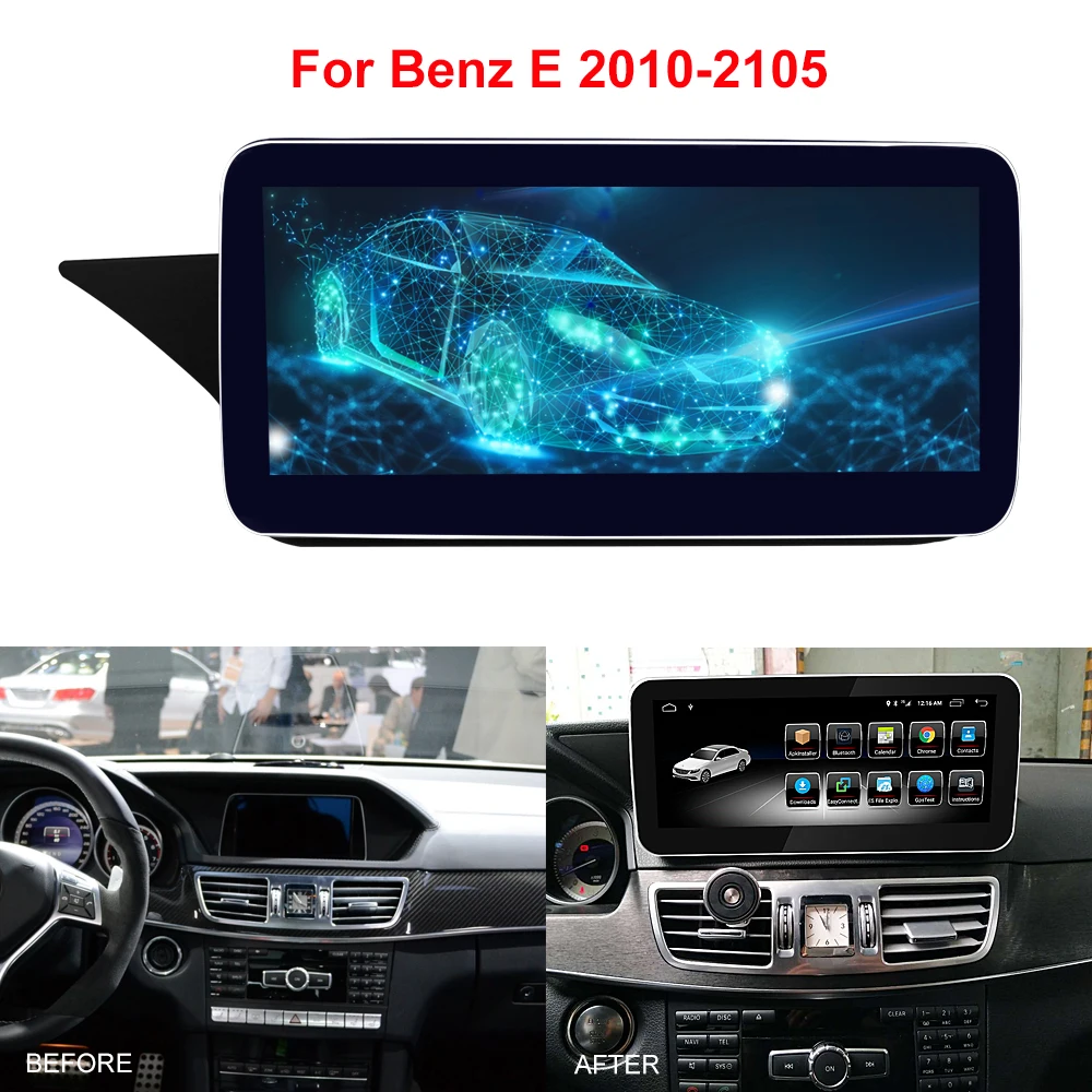 Clearance Koason 10.25" IPS LCD Monitor Touch Screen Android8.1 Car GPS Multimedia Player for Mercedes BENZ E class RHD Couple 2010-2012 4