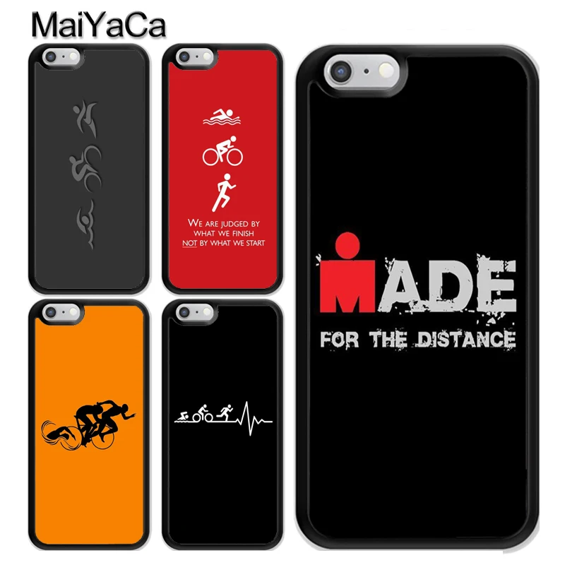 

MaiYaCa Item Triathlon Sport Phone Case For iPhone 11 Pro MAX X XR XS MAX 6 6s 7 8 Plus 5s Back Cover Coque