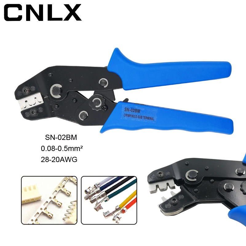 

CNLX SN-02BM crimping plier for D-SUB terminals capacity 0.08-0.5mm2 28-20AWG RS-02BM plug terminal spring clamp Crimping tool