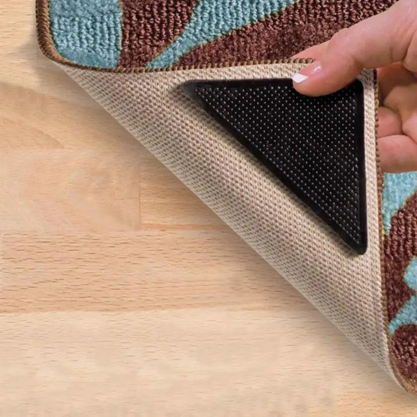 

4 X Carpet Pad Non Slip Tri Sticker Anti Slip Mat Pads Anti Slip