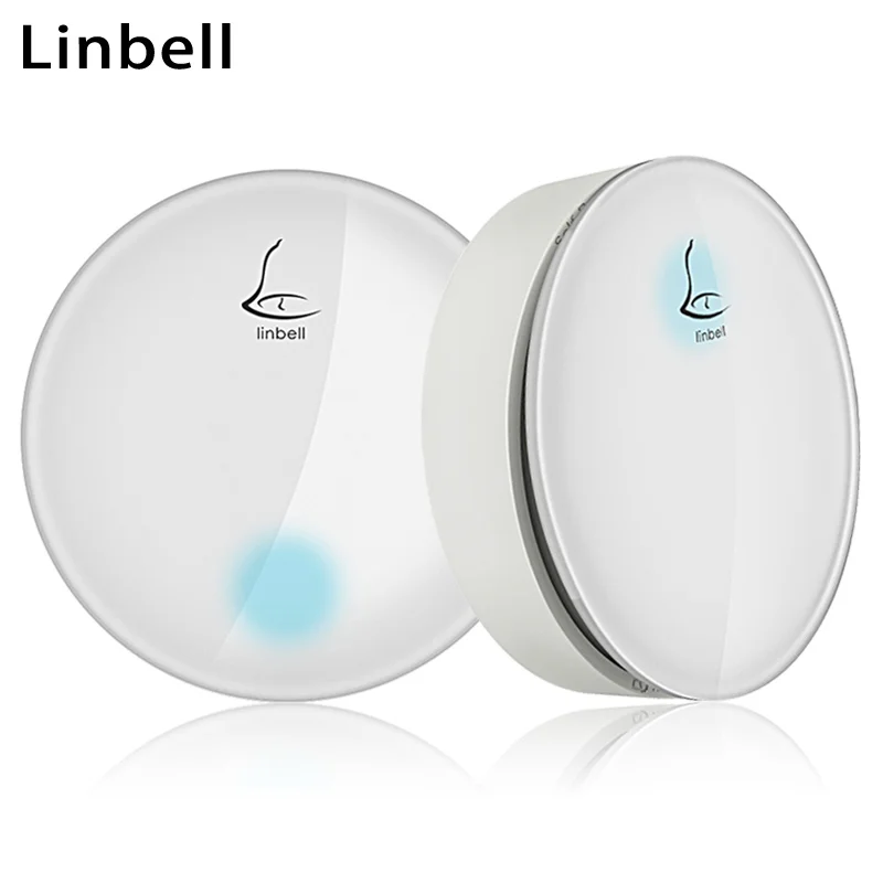 

Linbell G3 Self-power kinetic wireless doorbell EU/US/UK Plug long range door rings home ring night light 1 button 1 2 Receiver