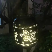 2 шт железный каркас солнечной энергии свет может Бабочка Форма фонарь садовая лампа для ландшафта Свет