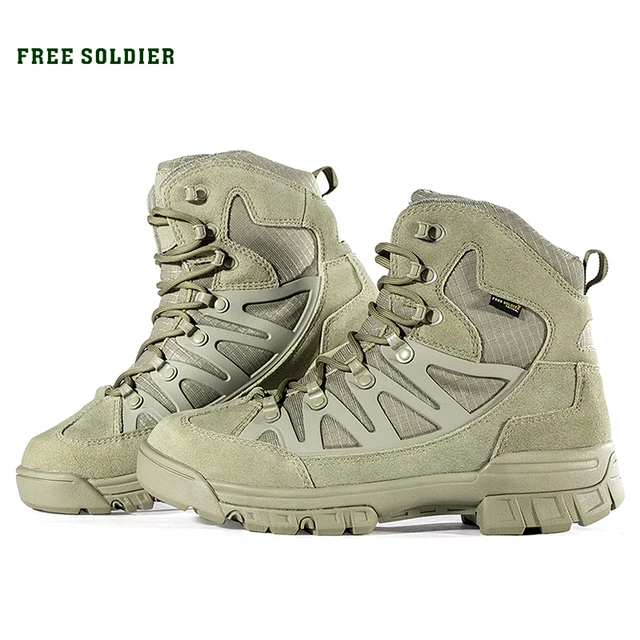 FREE SOLDIER outdoor tactical ankle boots,anti-slip, wear-resistant, suitable for hiking camping and sports shoes