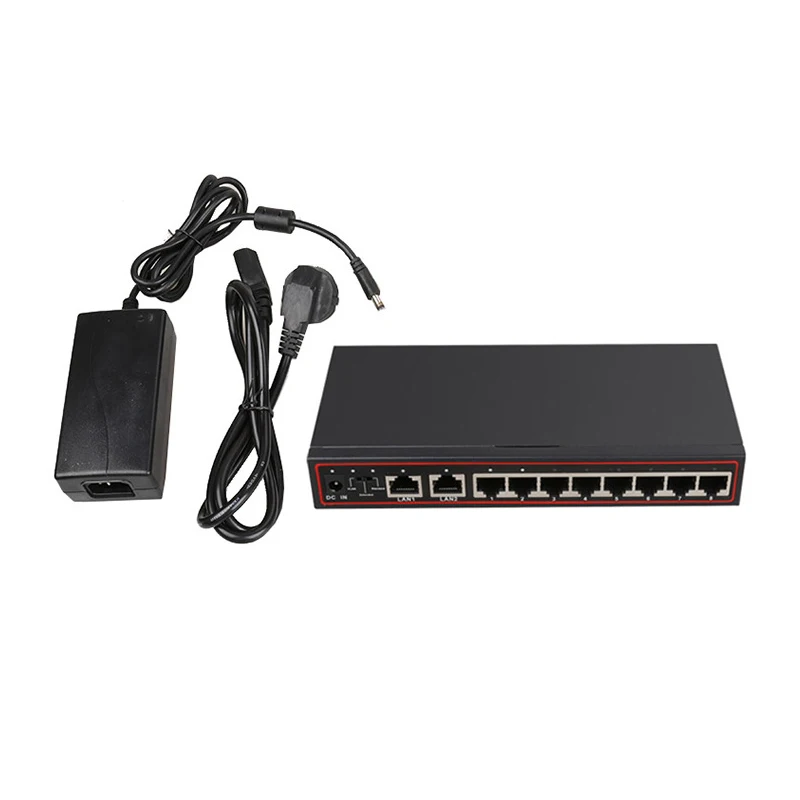 Сетевой коммутатор Spoe 250 м 10 портов сетевой POE Power Over Ethernet для IP камеры 100 Мбит/с