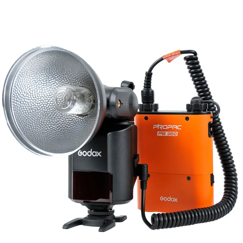 Вспышка Godox Witstro AD360II C TTL 360W GN80 Power ful Speedlite + блок питания PB960 оранжевый для камеры Canon
