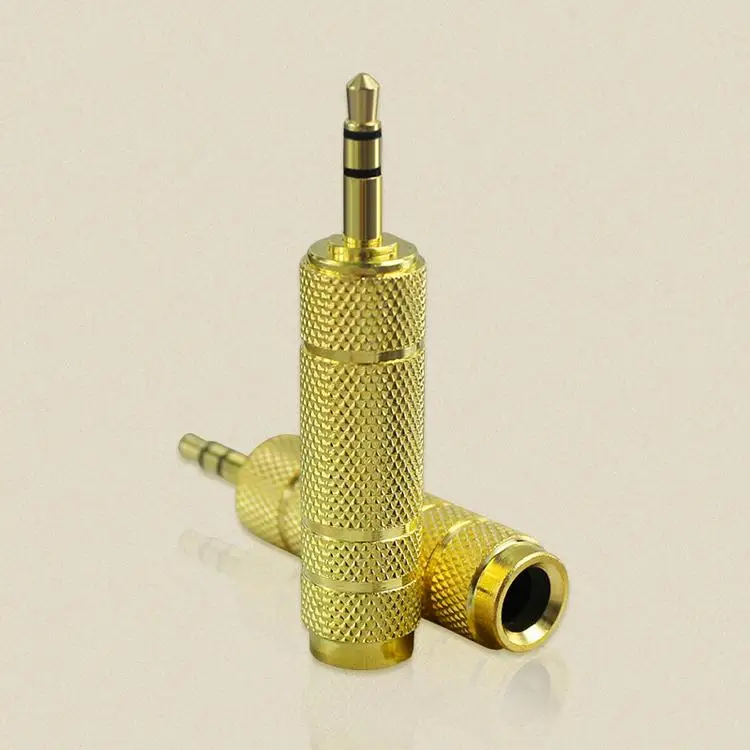 

5pcs/lot 3.5mm male to 6.5mm female audio adapter 3.5mm mobile phone to 6.5mm microphone audio speaker conversion head
