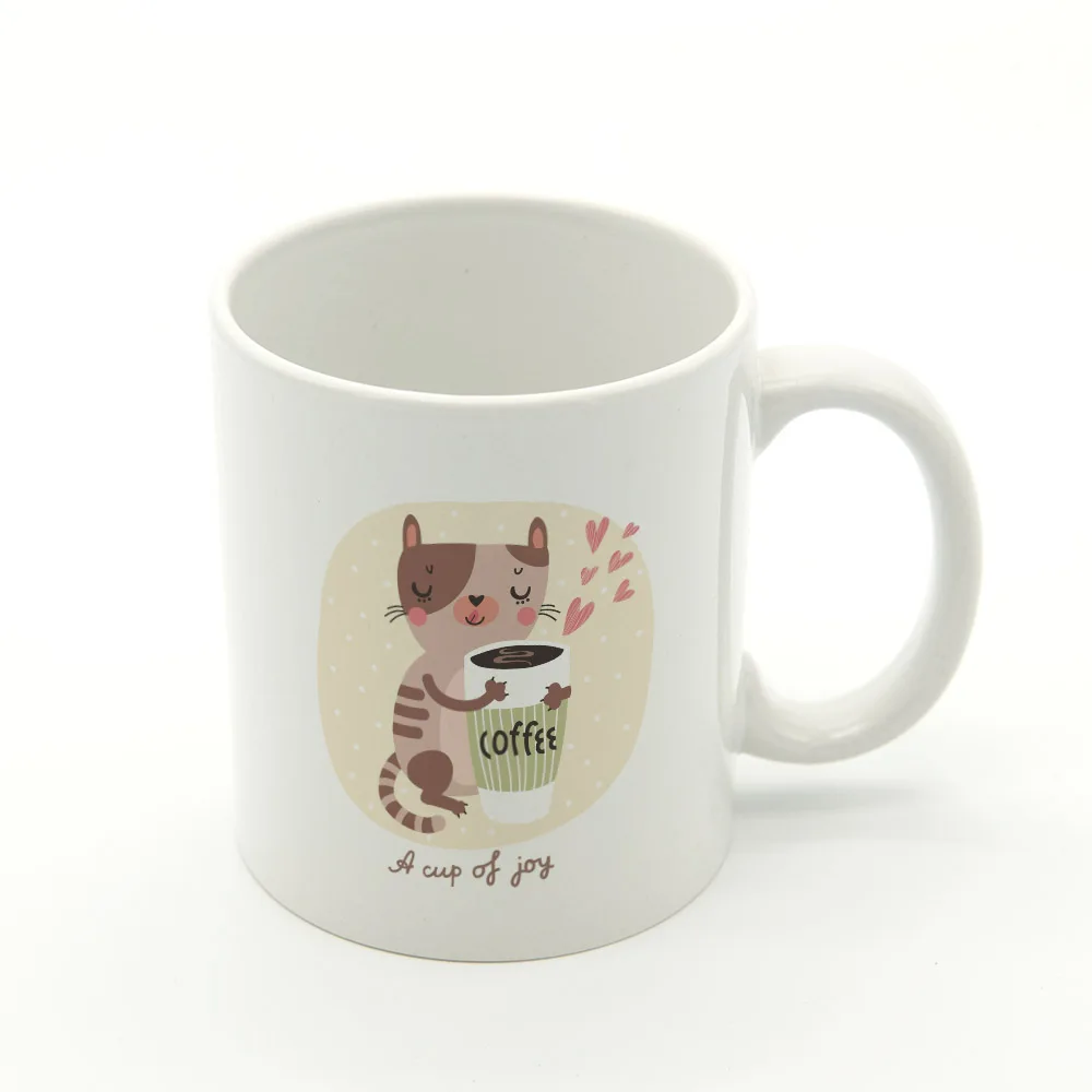 Kawaii Животные кошки лиса красное сердце Nordic Стиль Кухня Керамика стакана воды Творческий подарок для девочки напитки кафе Кофе кружки для чая, молока комплект - Цвет: Leisure-time-cat