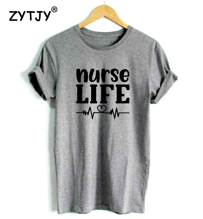 Женская футболка для медсестры, жизни, сердцебиения, смешные изделия из хлопка, футболка для девушек, Yong, топ, футболка высокого качества, Прямая поставка, S-471