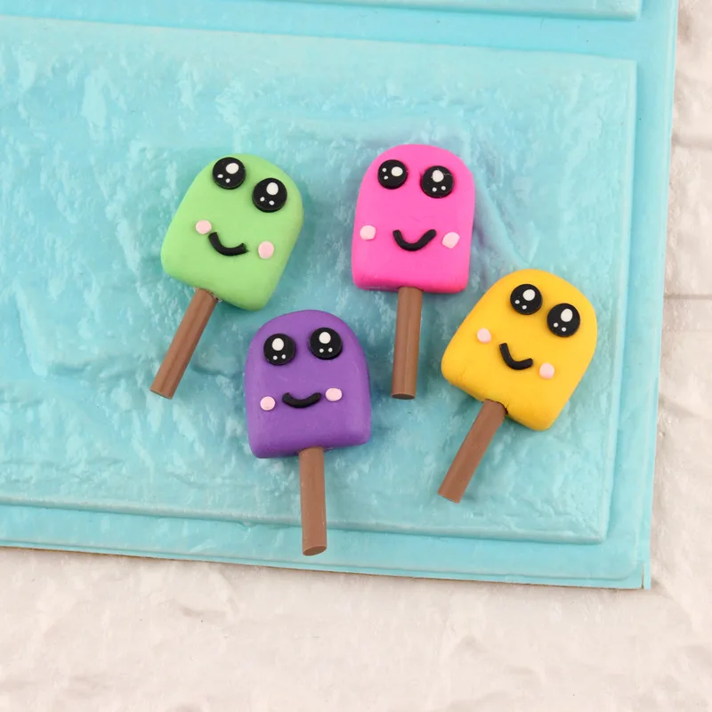 10 шт. 18*35 мм DIY Мягкая Керамика Полимерная глина эскимо леденец подвески кабошон